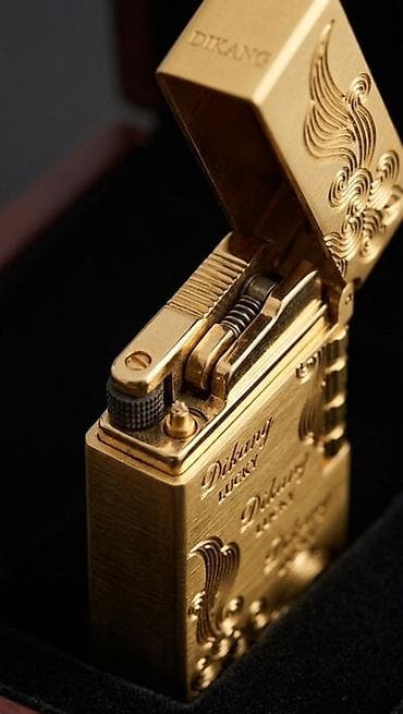 qəlyan çaşka: DIKANG Lucky Premium Gold Plated Lighter - Qızıl rəngli, premium — 3