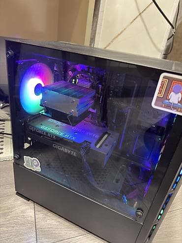 mini pc computer: Gaming/iş kompüteri – RGB işıqlanma, şüşə yan panel Real alıcıya — 3