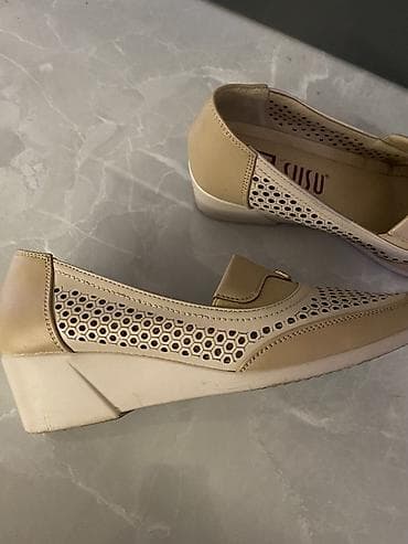 ayqqabi: SUSU qadın ayaqqabısı - Ölçü: 36 - Rəng: bej + qızılı tonlar - Üst — 3