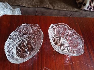 ev divar daslari: Məişət qabları dəsti - 2 ədəd dekorativ porselen oval boşqab: tünd — 2