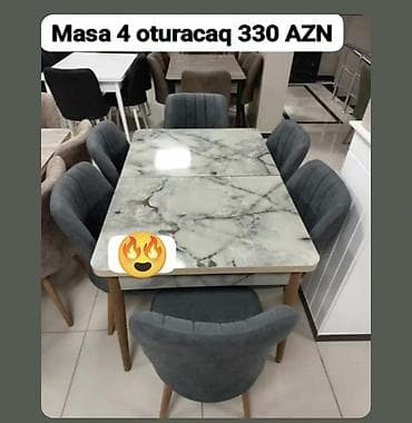 Mətbəx üçün, 4 stul