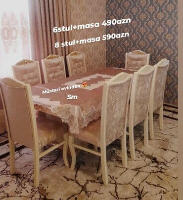 стол кухонный: Прямоугольный стол, Для гостиной, C гарантией — 6