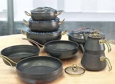 Посуда для готовки: Кастрюля, цвет - Белый, Гранит, Турция — 2