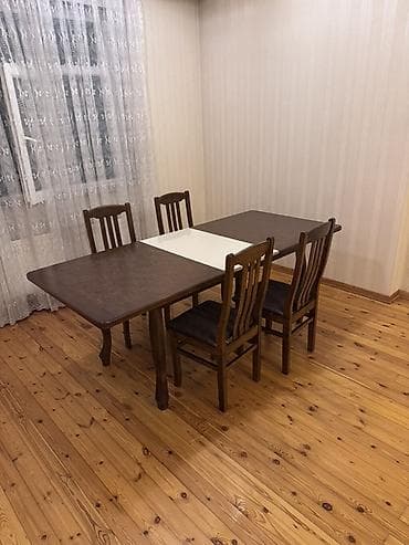 stulla: Yemək otağı üçün taxta dəst - Tərkib: 1 ədəd açılıb-bağlanan yemək — 4