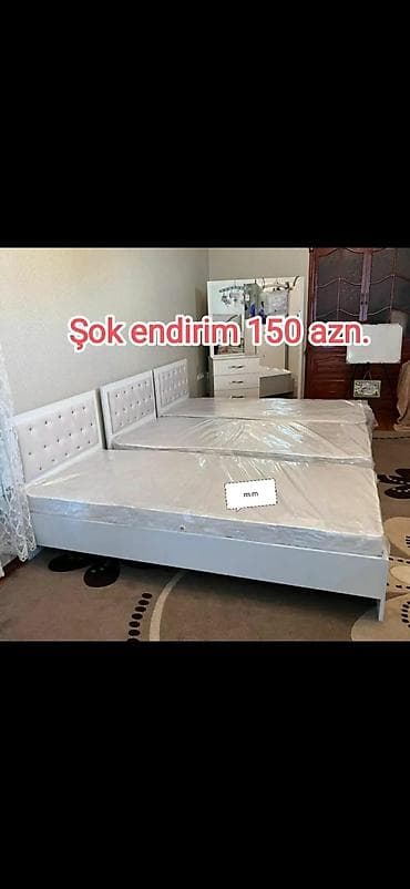 tek taxt: Yeni, Təknəfərlik çarpayı, Bazasız, Matras ilə, Siyirməsiz, Azərbaycan — 1