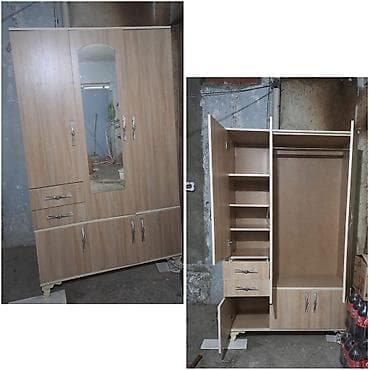 pilasdik qapi: Dolab – 1.20 × 2.00 m - Material: ağac dekorlu laminat - Ön hissə — 1