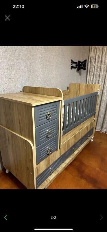 usag ucun yelecey ıslemıs: Oğlan və qız üçün, İşlənmiş, Beşik, Matras ilə, Yellənmə mexanizm ilə — 2