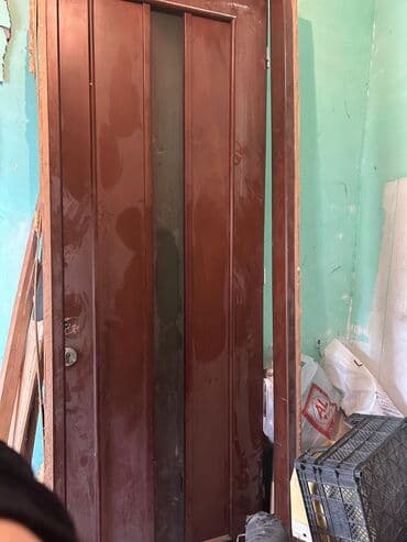 Бункерные двери: Taxta iç qapı dəsti - Material: ağac/taxta (şokolad-qəhvəyi rəng). - — 4