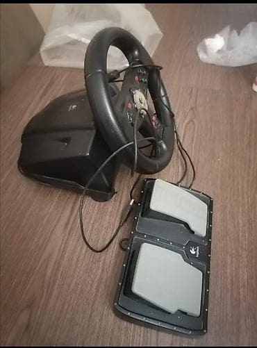 pc 3: Logitech sükan və pedallar dəsti – yarış oyunları üçün - Brend/model — 1