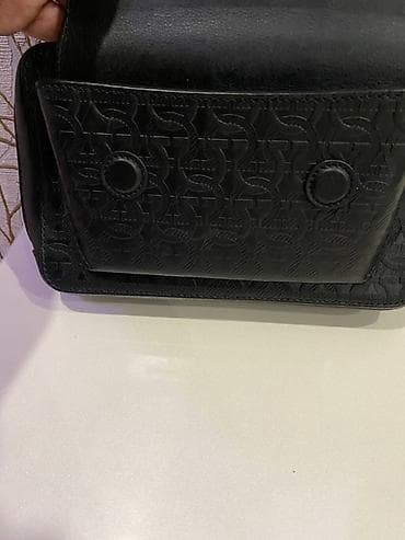 Kəmərlər: Qara rəngli kişi əl çantası / klatç Salvatore Ferragamo - Material — 2