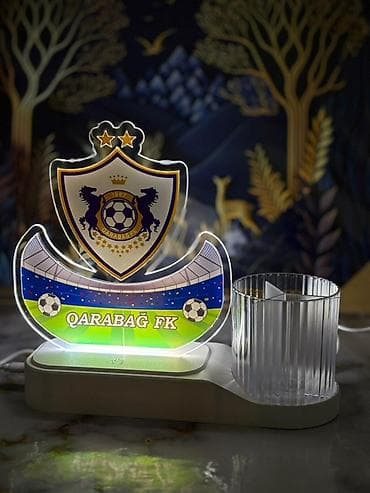 LED masa lampası – futbol klubu loqolu - Klublar: Qarabağ FK