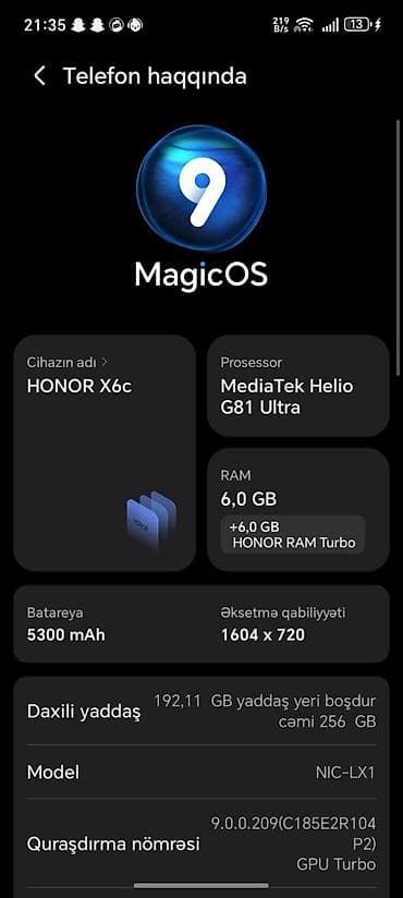 honor 10 lite: Honor X6c, 256 GB — 3