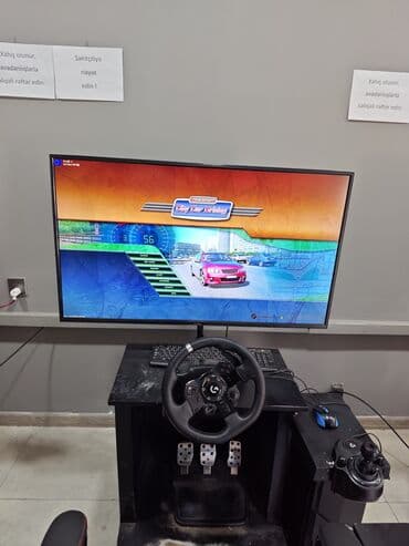 komputer şəkilləri: Barter yoxdur PC və Logitech sükan konsol satılır. Qeyd olunan qiymət — 10