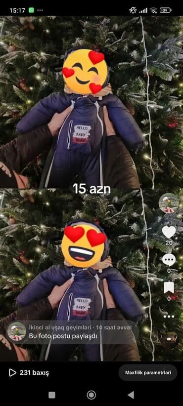 təzə doğulmuşlar üçün qış kombinzonları: Uşaq üçün qış kombinezonu - Rəng: tünd mavi - Model: kapüşonlu, tam — 1