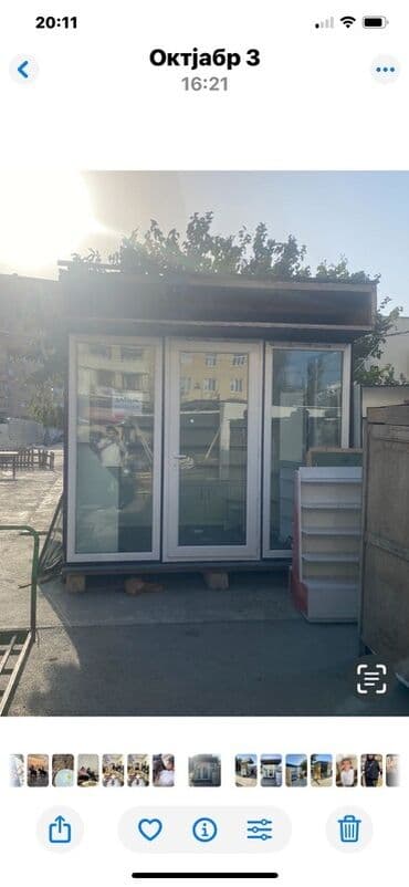Satılır: Daşınan ticarət köşkü (konteyner tipli kiosk) - Ön tərəfi