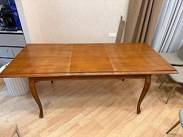 lövhe: Qonaq masası, İşlənmiş, Qatlanan, Taxta, Dördbucaq masa — 2