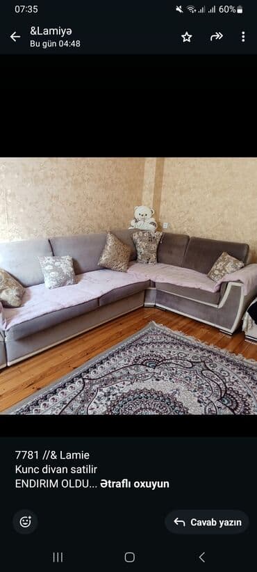 metbex divani satilir: Künc divan — 1