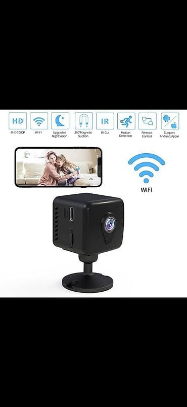 Wi‑Fi Mini Təhlükəsizlik Kamerası - FHD 1080P görüntü keyfiyyəti - — 1
