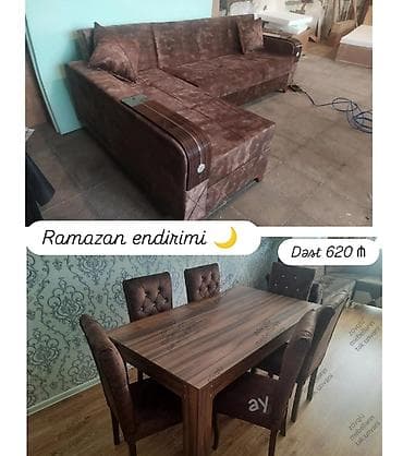 saloglu stol ve stullar: *🌙Ramazan Endirimi* – *Dəst cəmi 620 AZN!* 🛋 Dəstə daxildir: ✔ Açılan — 1