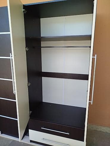 İkiqapılı paltar dolabı - Material: laminat/LDSP gövdə, möhkəm metal — 1