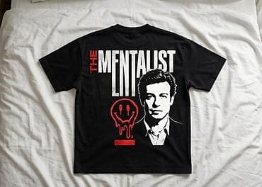 Futbolkalar: “The Mentalist” mövzusunda qara T‑şört - Rəng: qara - Ön hissə: sol — 2
