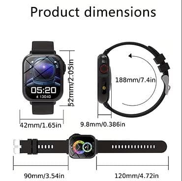 telefonlu saatlar: Smart saat, Smart, rəng - Boz — 2