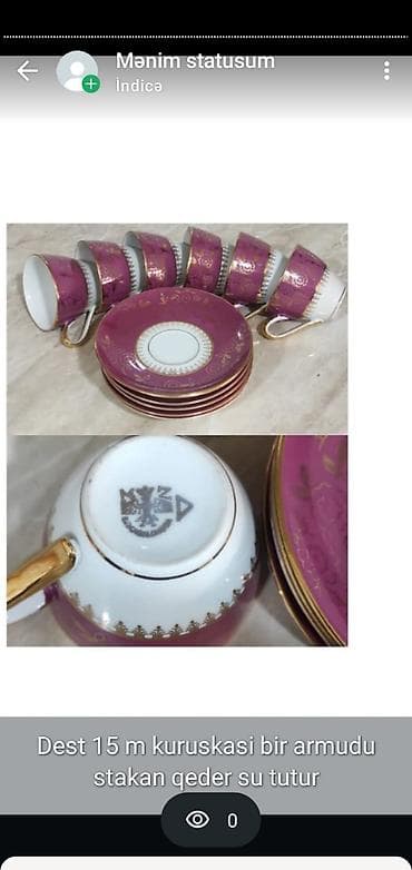 dekor daş: Vaza dəsti, Xrustal — 6