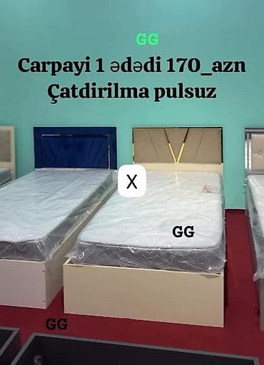 tek krafat: Çarpayı – sadə və funksional dizayn • Rəng seçimləri: bej, mavi və s — 1
