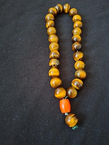 mirvari muncuqlar: Pişik gözü muncuqlardan təsbeh - Material: “Pişik gözü” təbii daş — 2