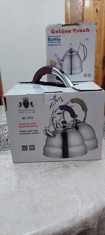 servis: Çay dəsti, rəng - Bənövşəyi, Metal, Türkiyə — 2