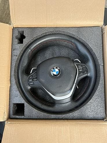 avto rullar: BMW multifunksional sükan - Orijinal BMW sükan çarxı, dəri örtüklü - — 1