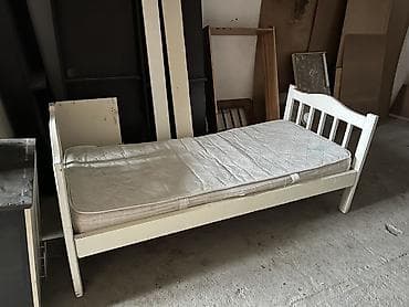 uşaq kravat: Oğlan və qız üçün, Çarpayı, Matras ilə, Siyirməsiz, Taxta — 3