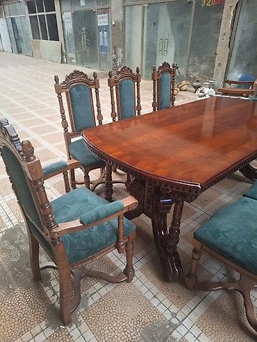 Qonaq otağı üçün, Yeni, Açılan, Oval masa, 8 stul — 3