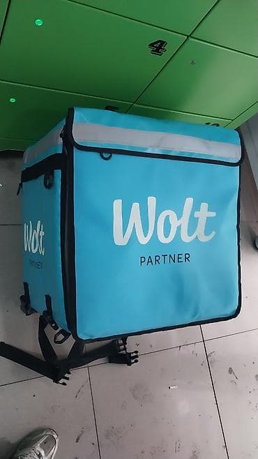 Wolt Partner çatdırılma çantası - Rəng: mavi (Wolt loqolu) - Tip