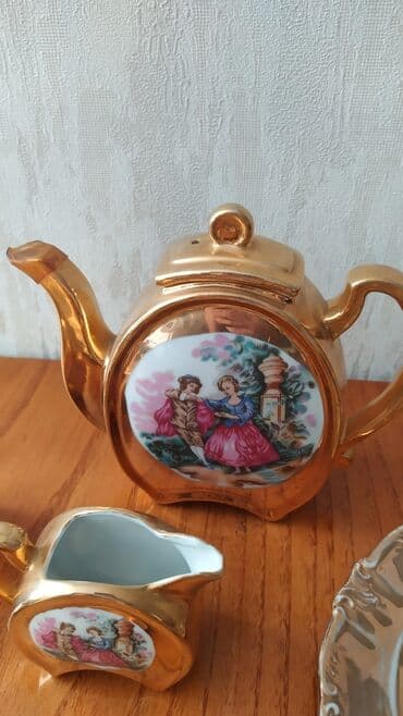 ikinci el metbex stol stulu: Позолоченный винтажный сервиз ALAVI — 4