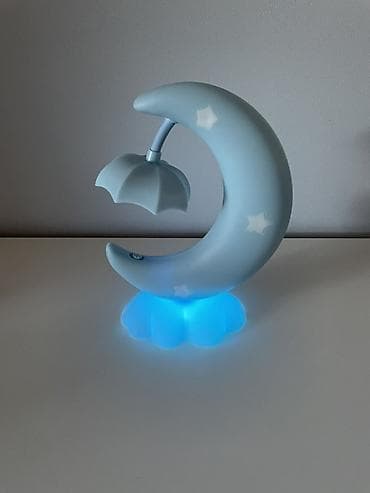 stolüstü işıq: Uşaq otağı üçün dekorativ LED gecə lampası - Dizayn: Ay fiqurlu — 5