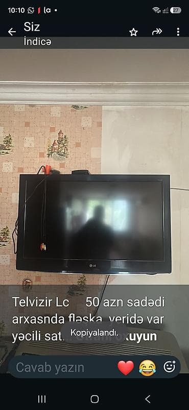 Telvizir Lc 50 azn sadədi arxasnda fləşka yeridə var yəcili — 1