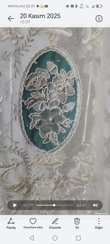 muncuq pərdə: İşlənmiş, Vilyur Pərdə, rəng - Ağ, Ödənişli çatdırılma — 12