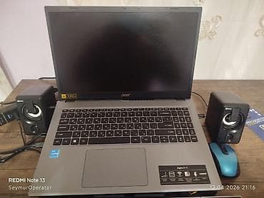 şit ustu monitor: Acer Aspire 5 15 noutbuku Texniki xüsusiyyətlər və imkanlar: - Ekran — 1