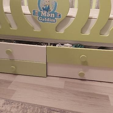 usaq matrasi: Oğlan və qız üçün, İşlənmiş, Dördbucaq, Beşik, Dəstsiz, Matras ilə, Yellənmə mexanizmsiz — 3