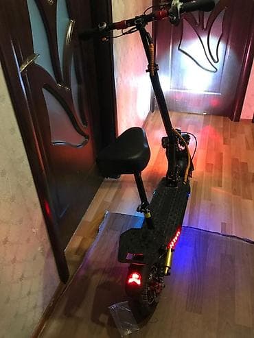 samokat usaq ucun: Elektrik skuter – oturacaqlı, güclü işıqlandırma və amortizasiya ilə — 7