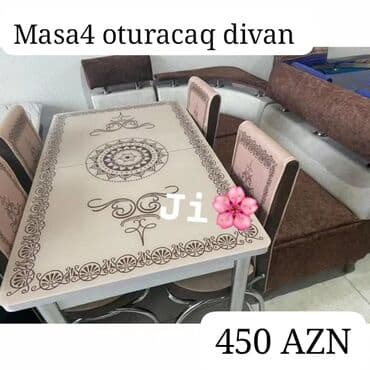 parçaların topdan satışı: Qonaq otağı üçün, Açılmayan, Dördbucaq masa, 4 stul — 3