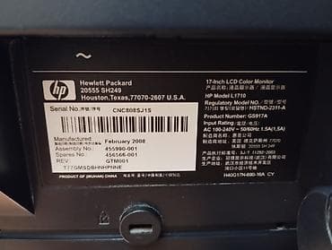 hp deskjet 2050: HP LCD COLOR MONİTOR Model: L1710 17-düym ekrandır. Əla işləyir heç — 10