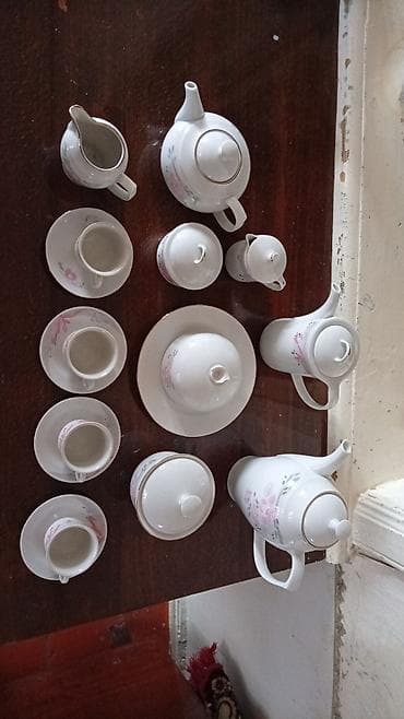 saat gence: Çay dəsti, rəng - Ağ, Farfor, Almaniya — 3