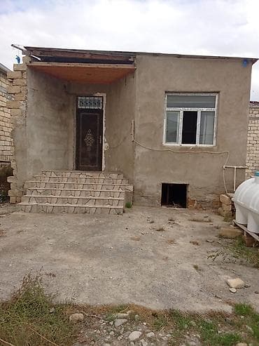 havuzlu ev: Satılır: həyət evi 1 otaq - Plan: 1 mərtəbə, eyvanlı giriş. Ön — 2