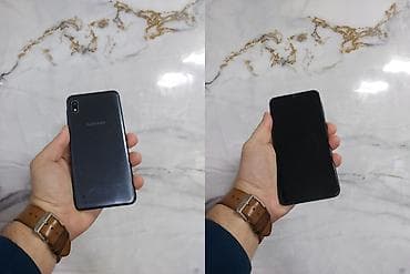 Samsung Galaxy A10, 32 ГБ, цвет - Черный, Две SIM карты, С документами, Гарантия — 1
