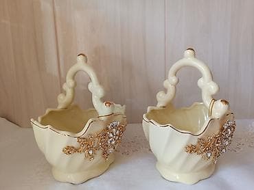 Qab-qacaq və mətbəx ləvazimatları: Dekorativ keramika səbətlər – 2 ədəd (Gefard England Collection) - — 6