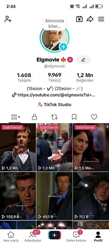 7 nəfərlik avtomobillər: TikTok səhifəsi: Elgmovie (@elgmovie) Məzmun növü: - Serial və — 1