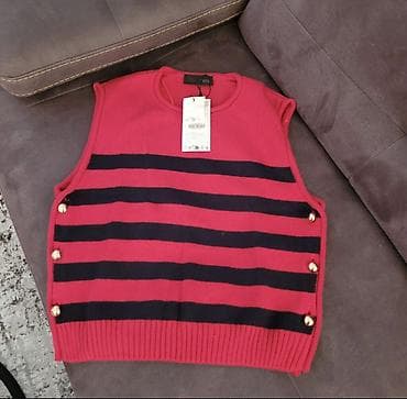 duyməli: Jilet, Zara, M, L, rəng - Qırmızı — 3