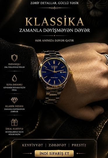 Yeni, Qol saatı, Casio, rəng - Göy